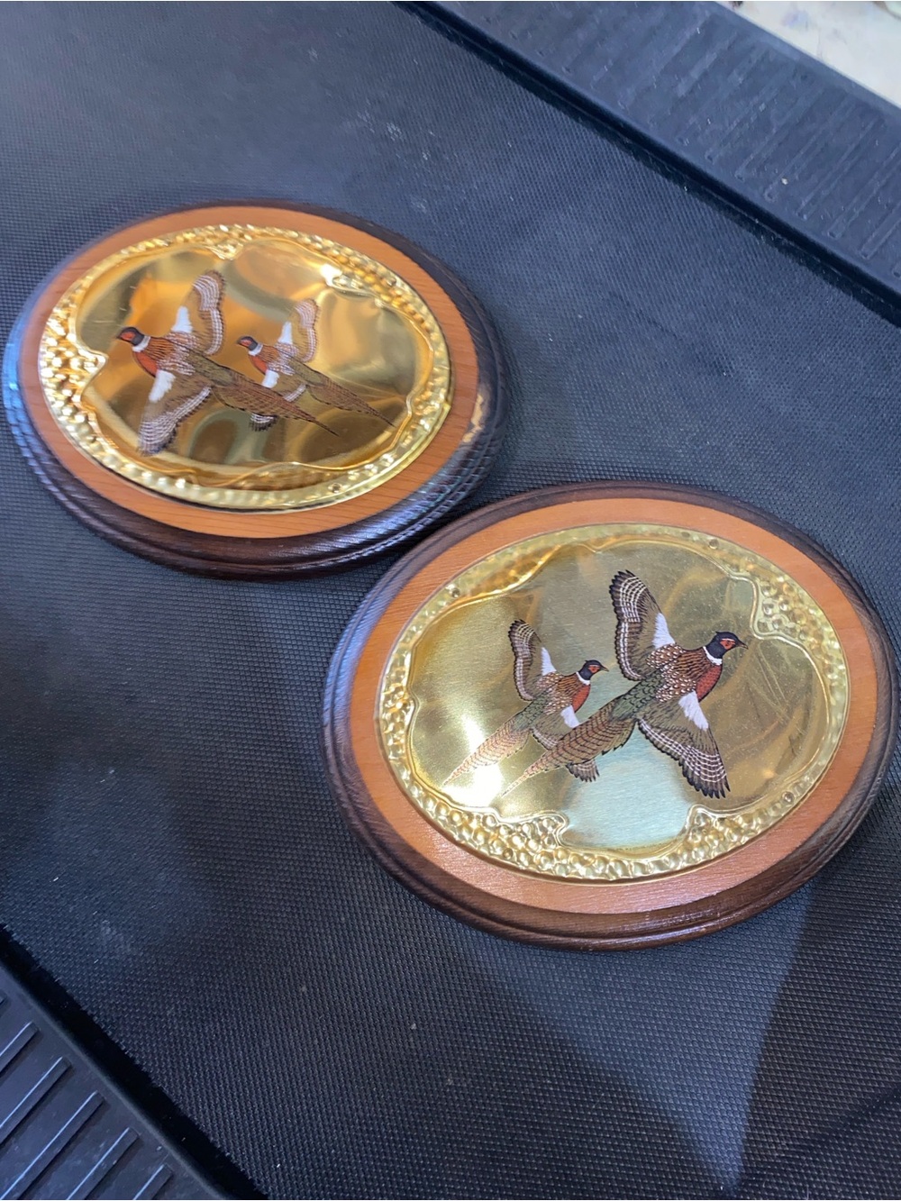 Gold and Brown Pheasant Wall Plaque - Decorative Home Wall Decor